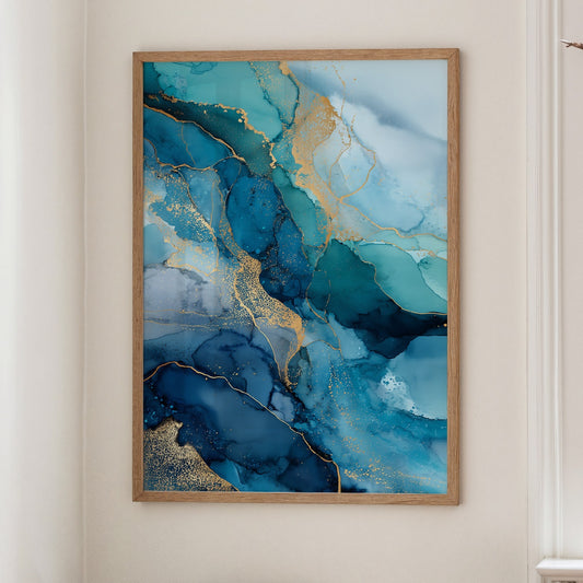 Gold Veins Through Ocean Depths