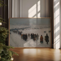 Thousands Gather On Frozen Ground