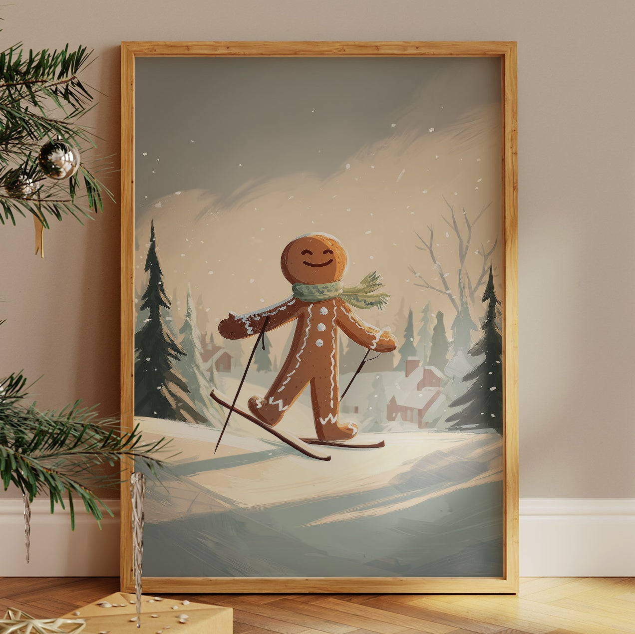 Gingerbread Skier Finds Fresh Powder