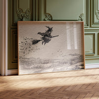 Broomstick Flight Over Sleeping Village