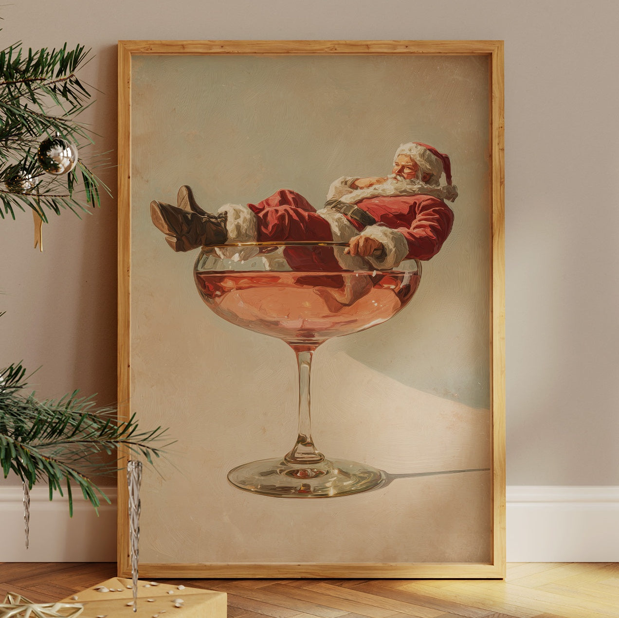 Santa Rests In Crystal Coupe