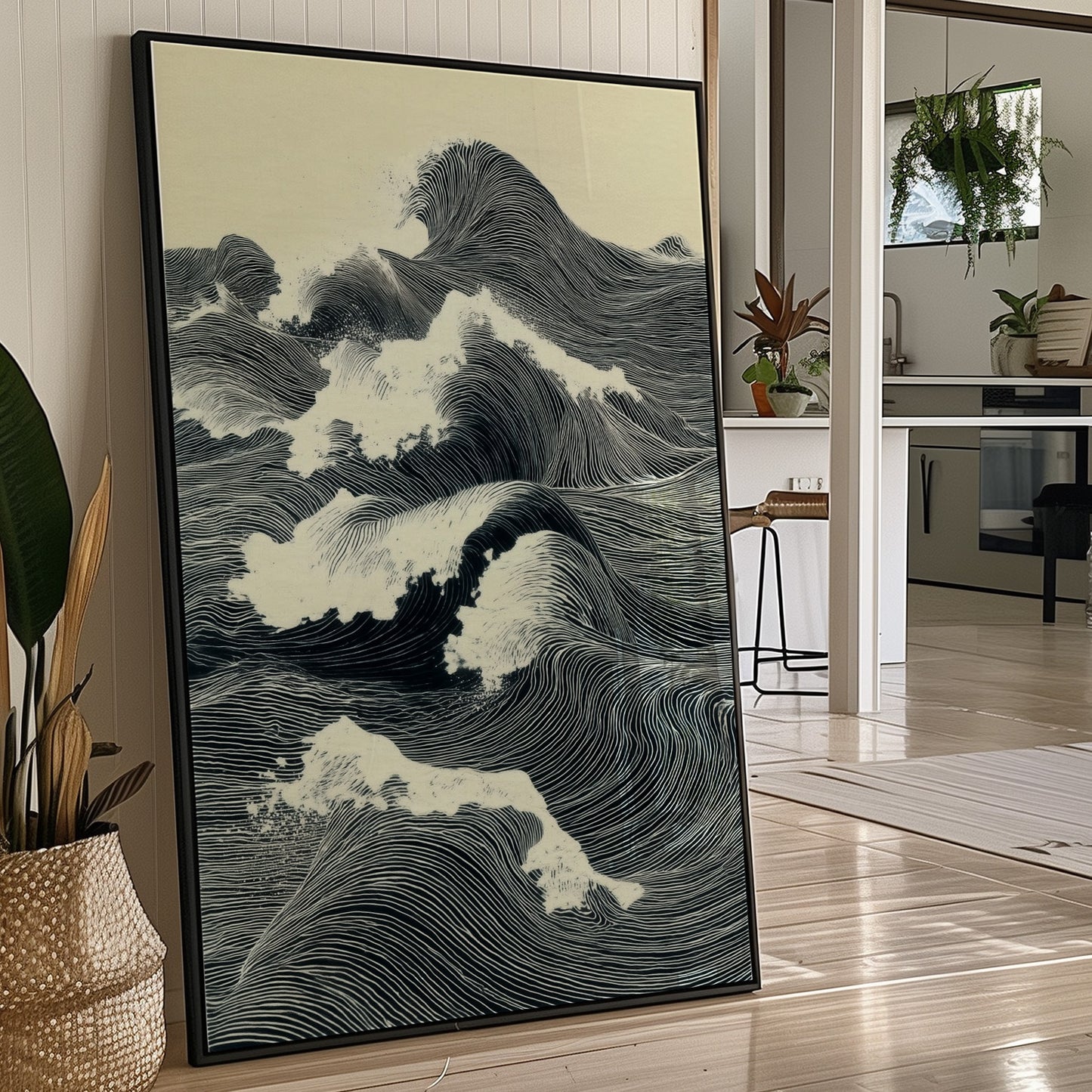 Waves Draw Stories In Midnight Ink