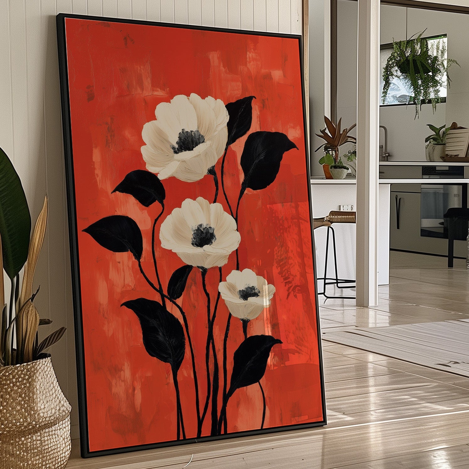 White Poppies Dance On Coral