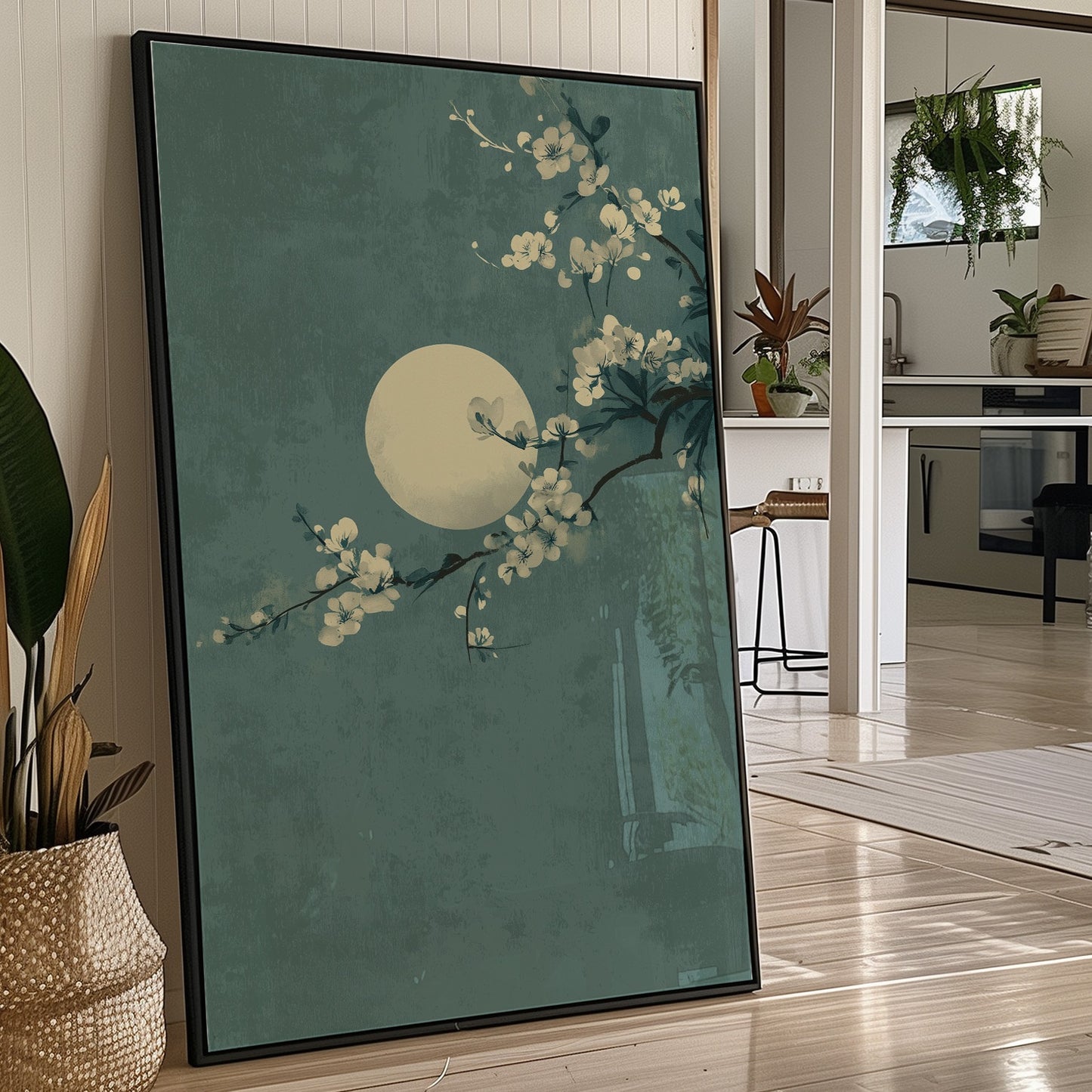 Cherry Blossoms Dance Under Moonlight