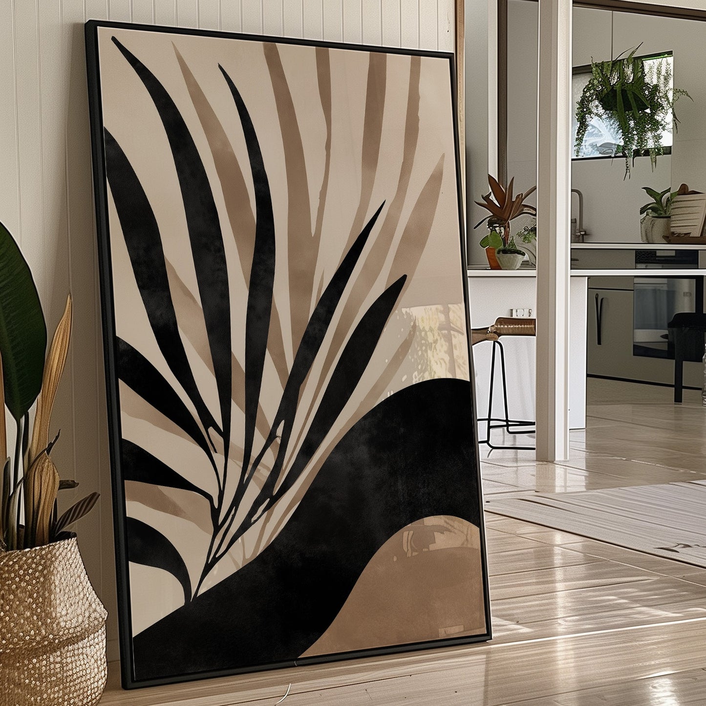 Palm Leaves Draw Modern Lines