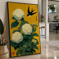 Swallow Songs Meet Summer Hydrangeas