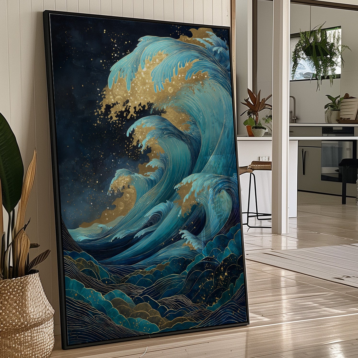 Ocean Waves Cast Golden Dreams