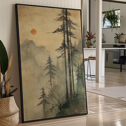 Tall Pines Meet Rising Sun