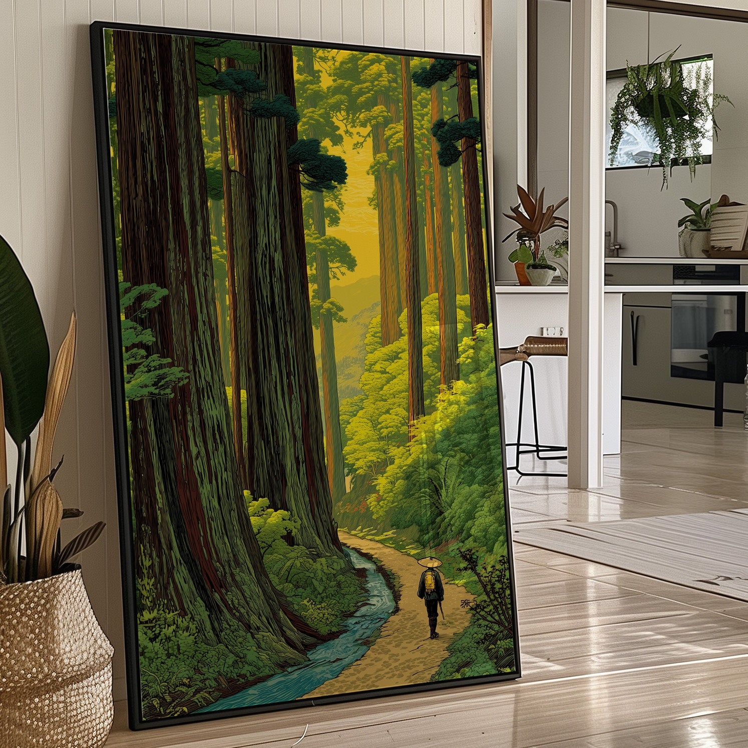 Wanderer Among Ancient Forest Giants