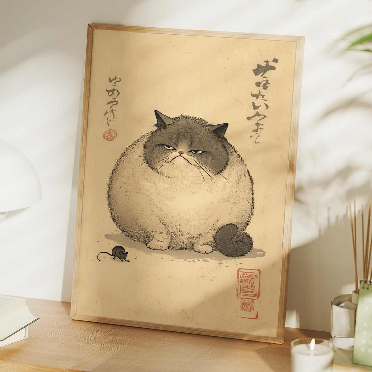 Grumpy Cat Meets Playful Mouse