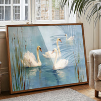 Morning Lake Holds Swan Stories