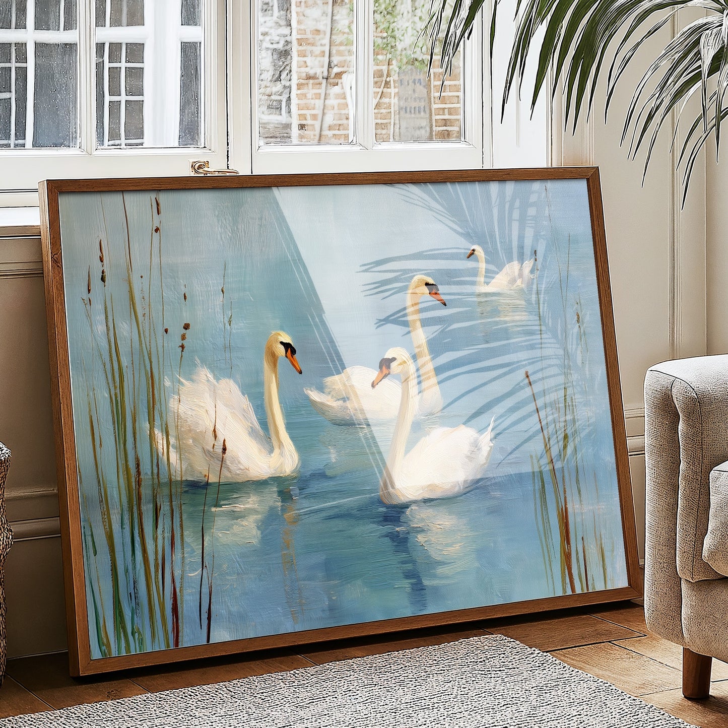 Morning Lake Holds Swan Stories