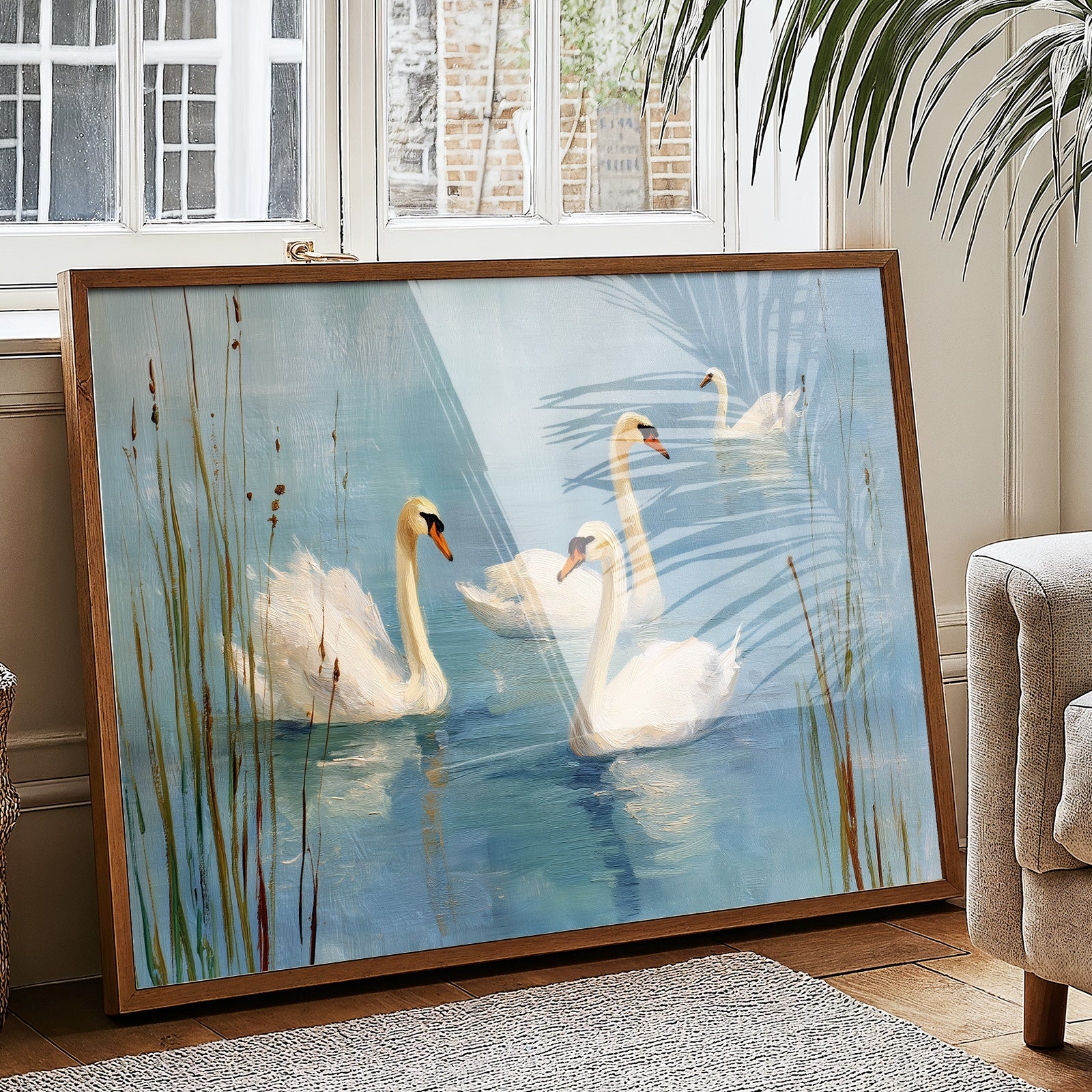 Morning Lake Holds Swan Stories