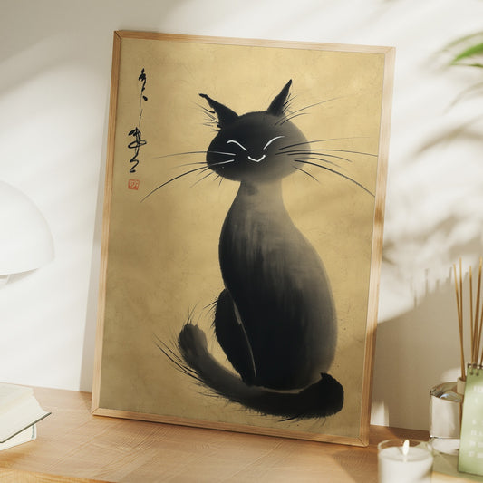 Midnight Cat Grins At Dawn