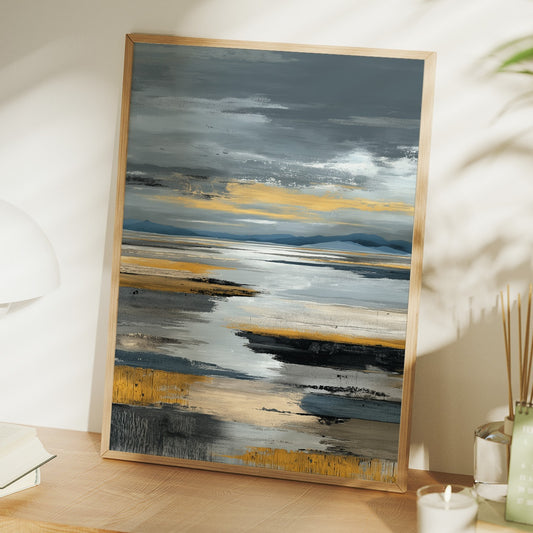 Coastal Mist Meets Golden Shore