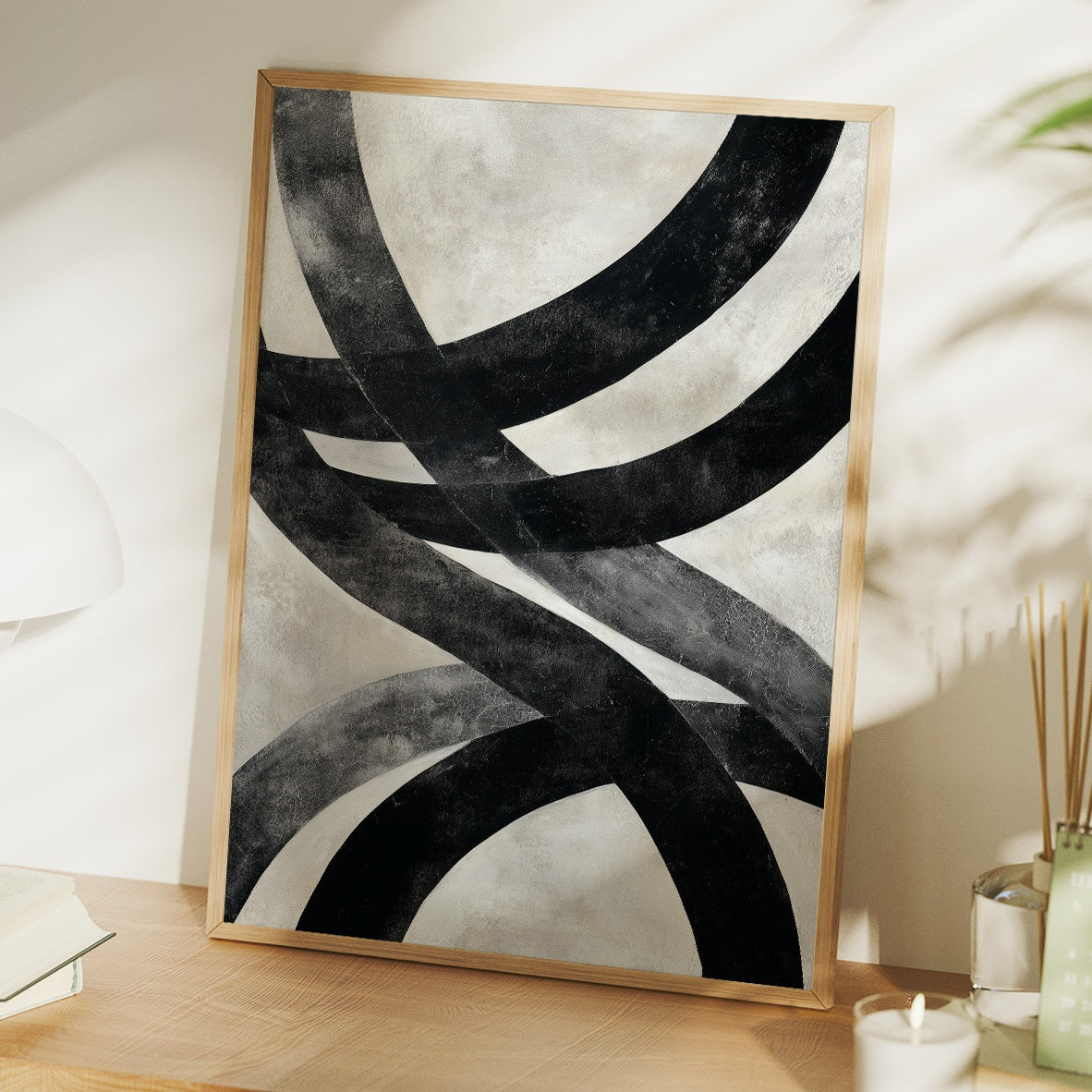 Bold Curves Dance In Monochrome