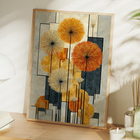 Sunbursts Dance Through Geometric Gardens