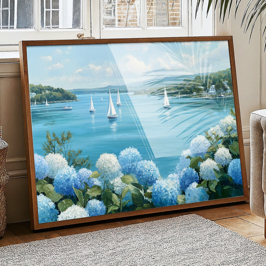 Hydrangeas Dance Along Harbor Shores