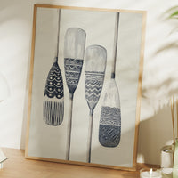 Carved Oars Tell Lakeside Tales