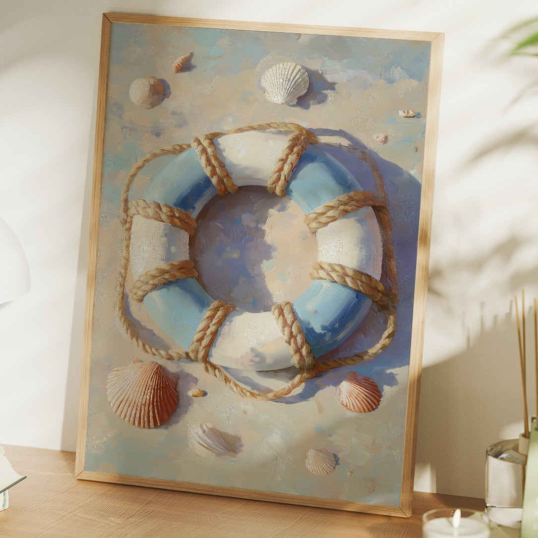 Coastal Memories In Wooden Frame