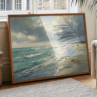 Sunbeams Pierce Coastal Storm Clouds