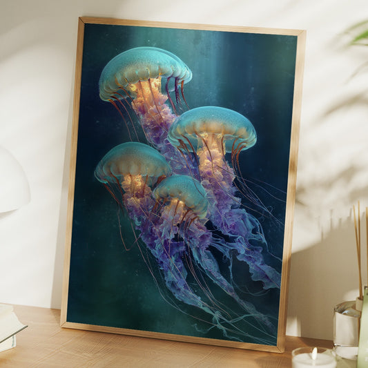 Ocean Ballet In Teal Depths