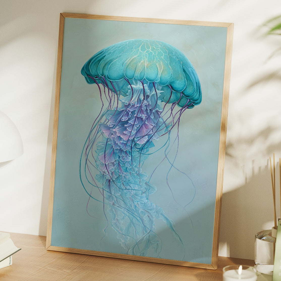 Aqua Bloom Dances Through Glass