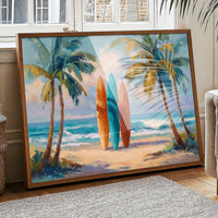 Surfboards Await Turquoise Tides