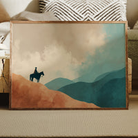 Solitary Wanderer Surveys Painted Valleys