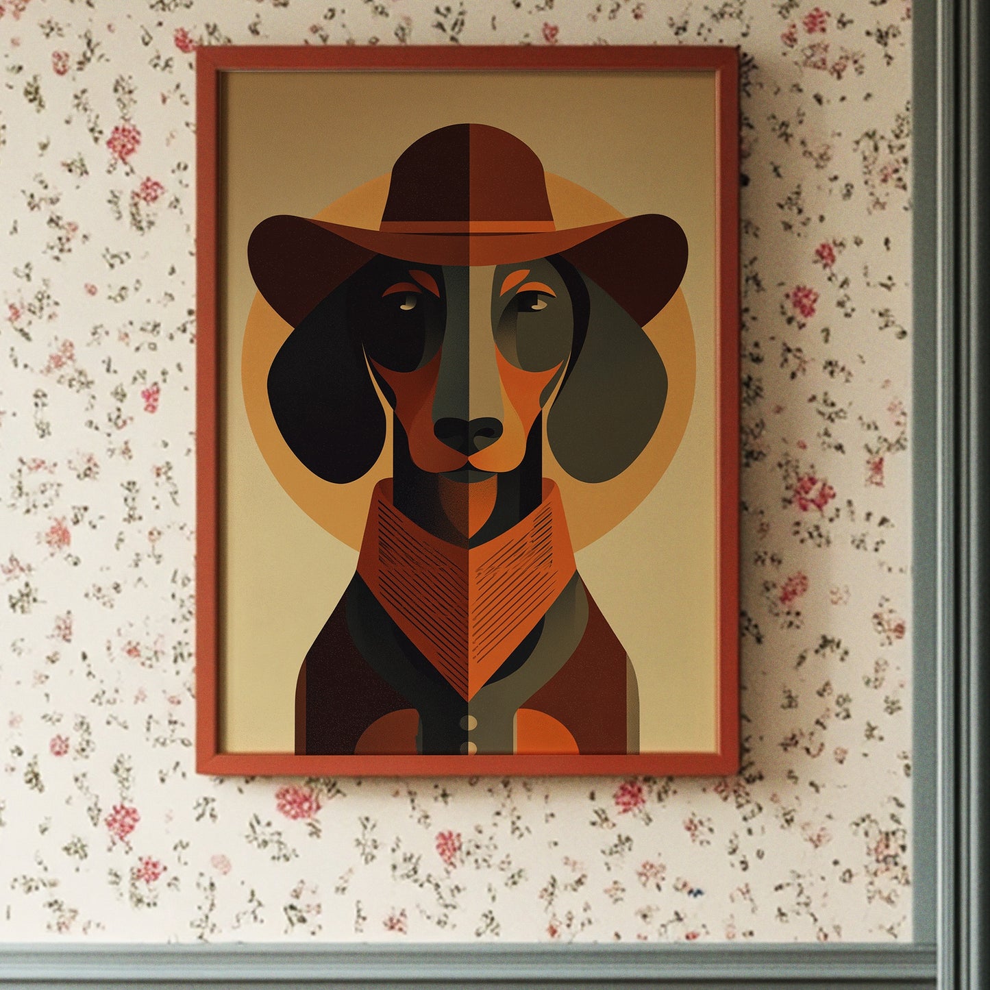 Western Hound's Geometric Portrait