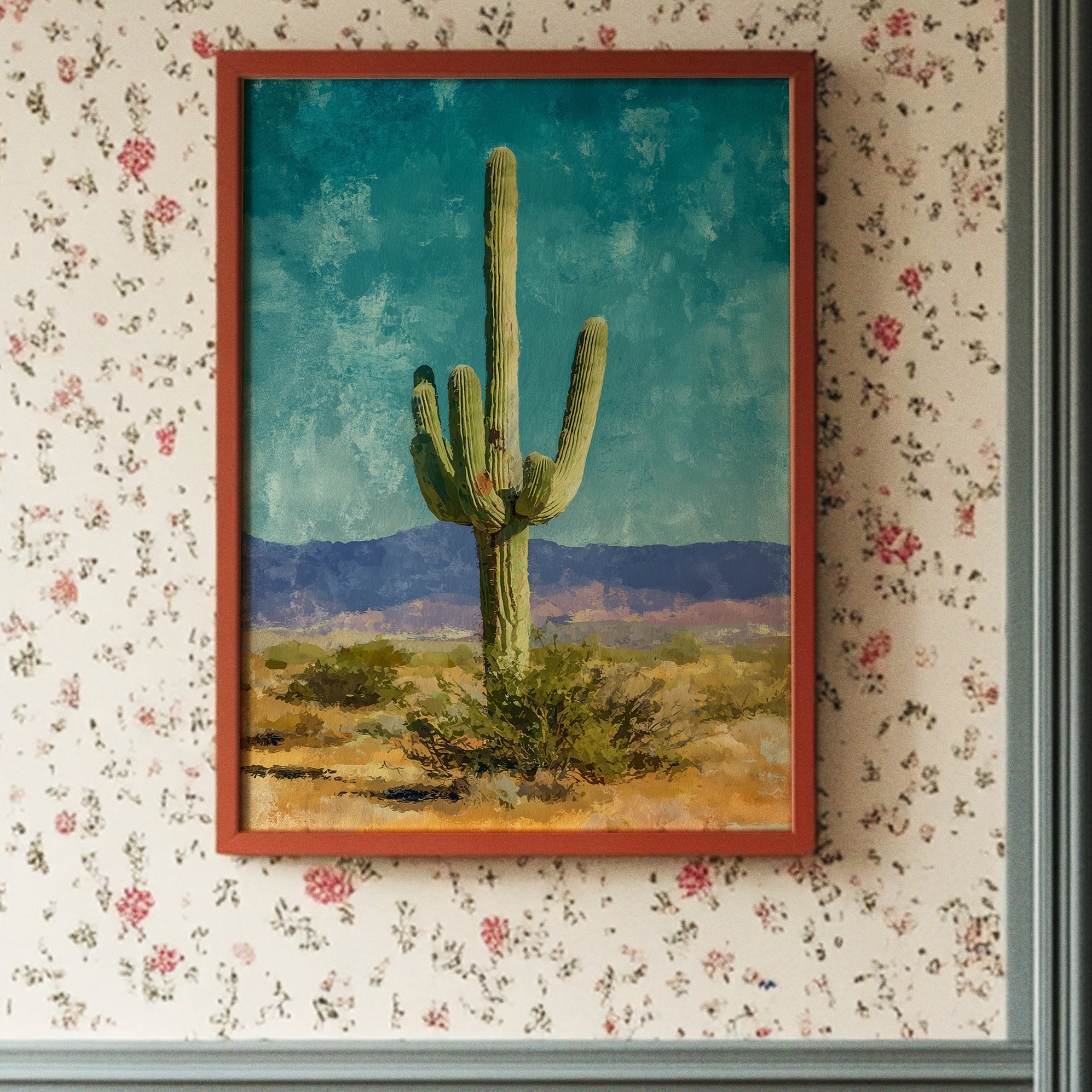 Desert Sentinel Against Turquoise Sky
