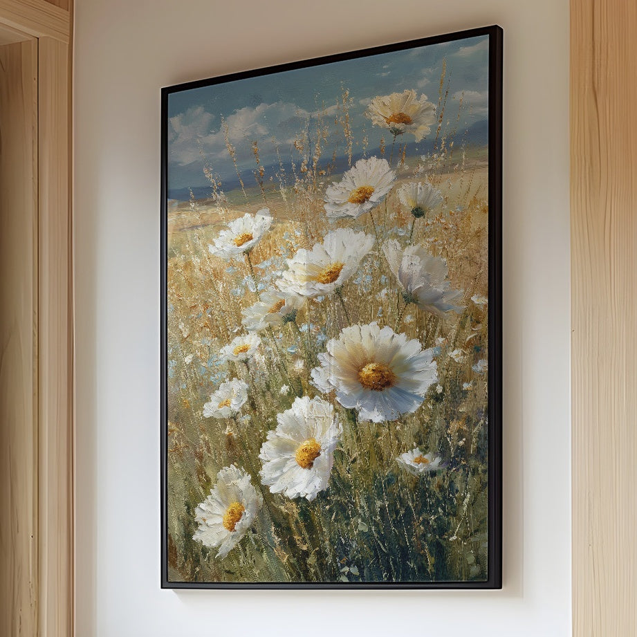 Sunlit Daisies Dance in Golden Fields