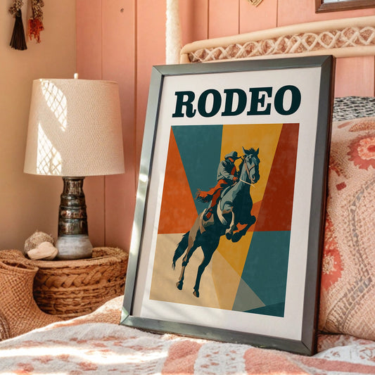 Bucking Bronco Through Color Fields