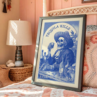 Saloon Blues In Cobalt Ink