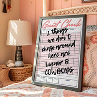 Dinner Notes On Pink Paper