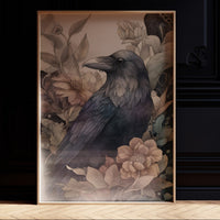 Raven Among Faded Blooms