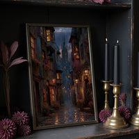 Lanterns Guide The Cobbled Path
