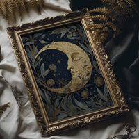 Midnight Blooms Around Lunar Face
