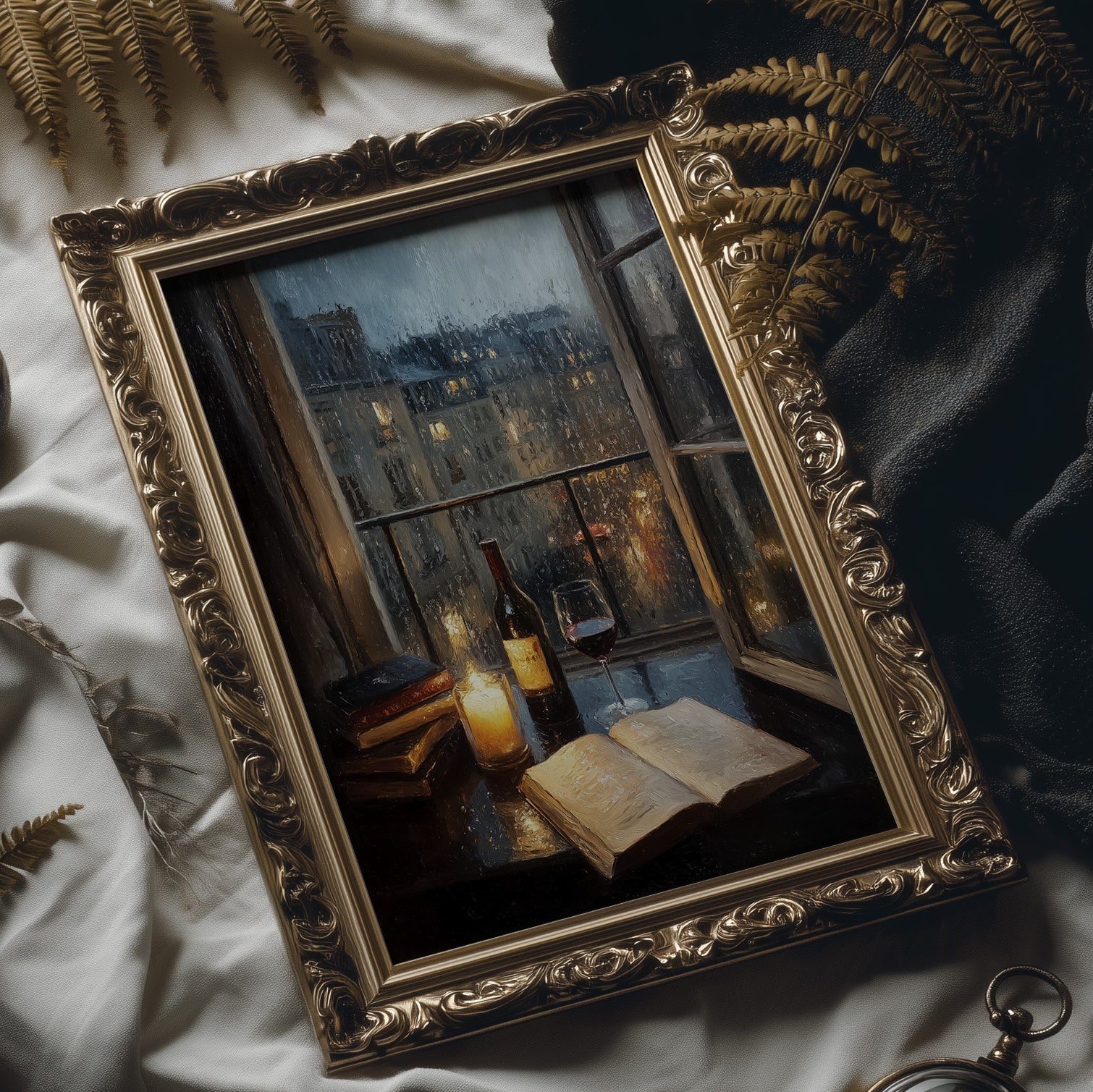 Paris Rainfall And Vintage Pages