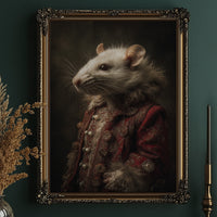 Noble Rodent In Crimson Attire