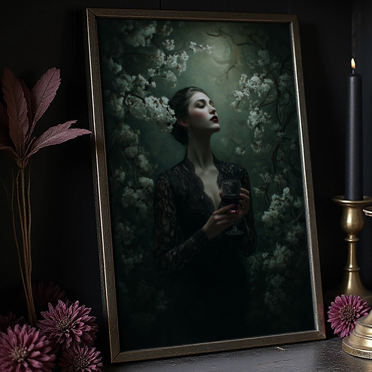 Emerald Nights Between Blossoms