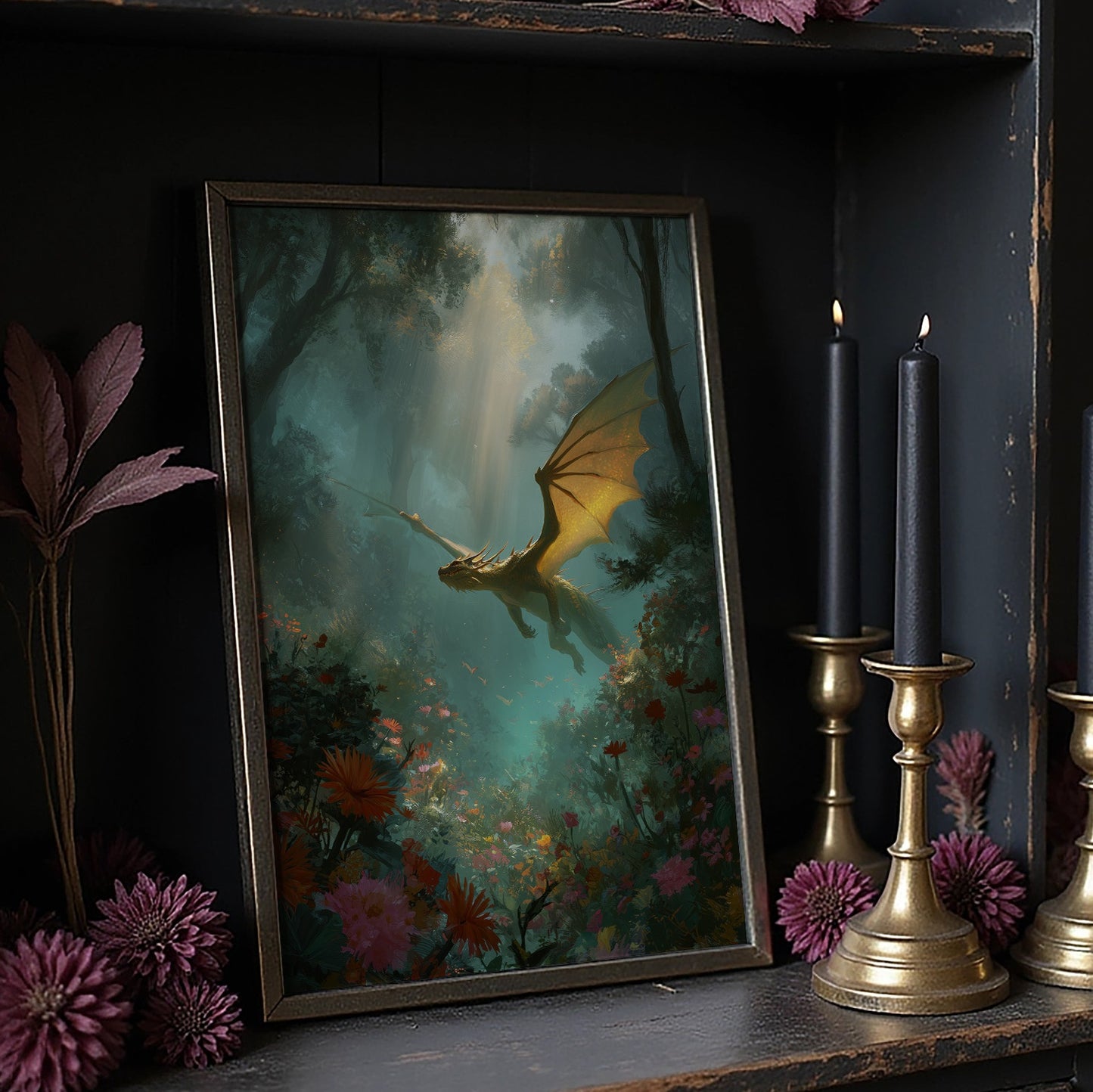 Golden Wings Through Misty Realms