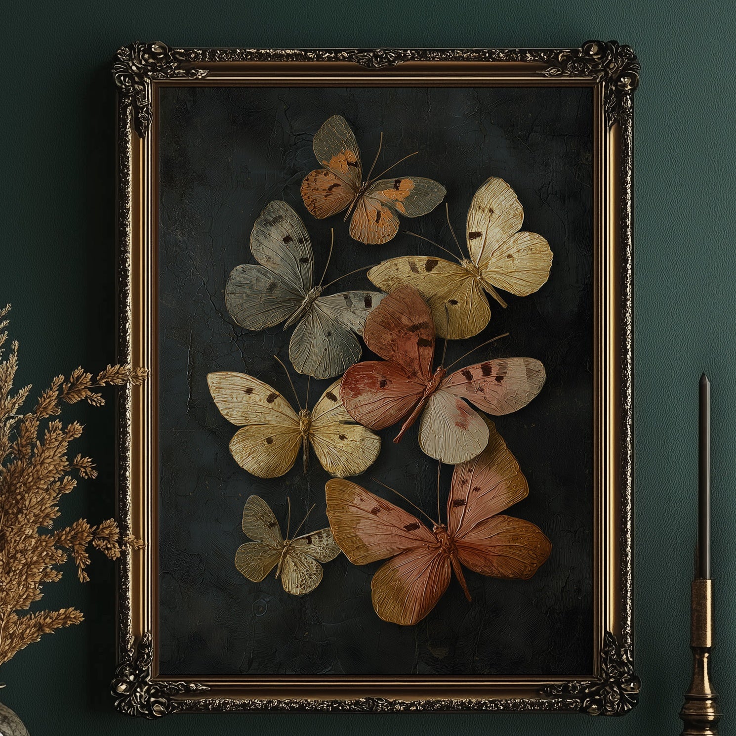 Copper Wings Against Midnight Sky