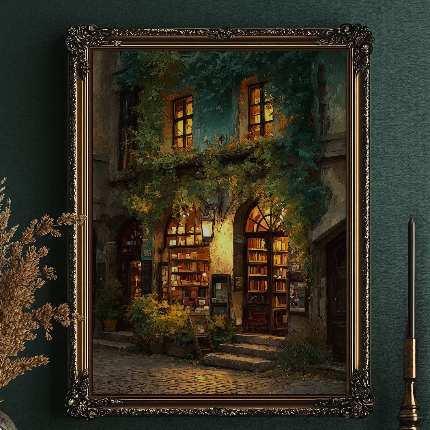 Golden Pages Behind Ivy Walls