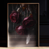 Crimson Blooms Against Midnight Sky