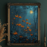 Copper Blooms Under Midnight Sky