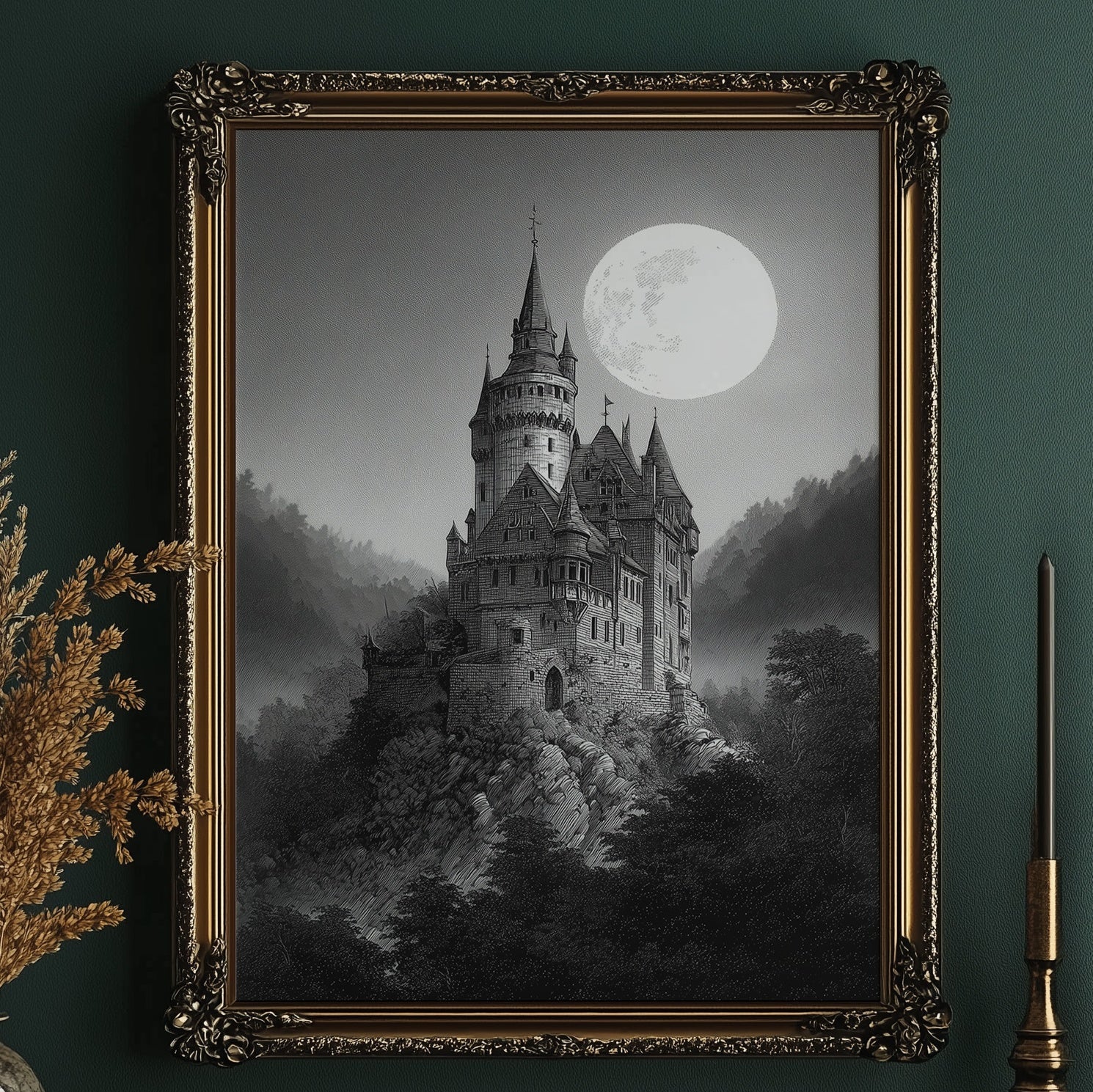 Castle Beneath Midnight's Glow