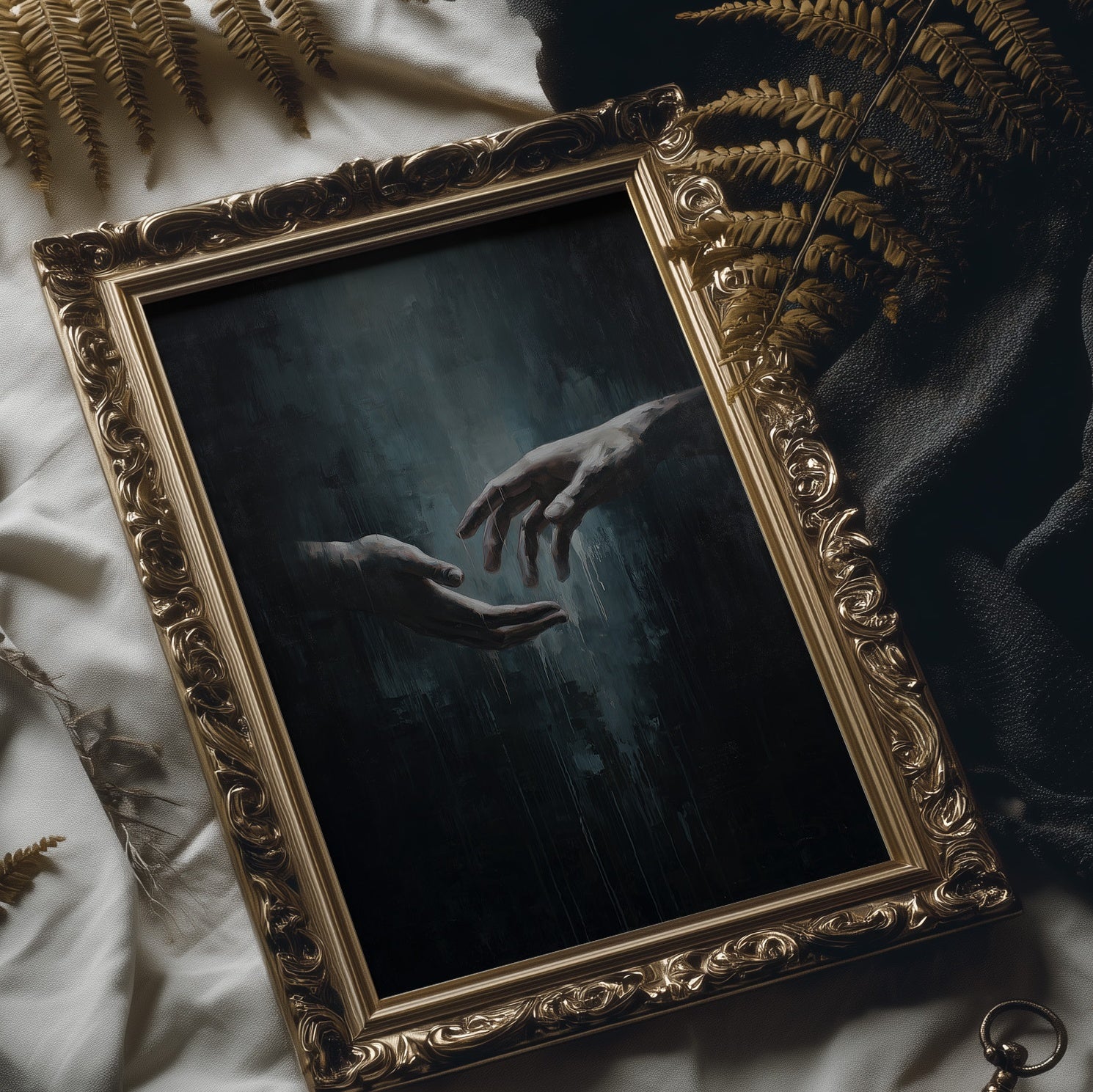 Almost Touching In Teal Depths