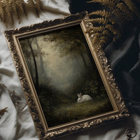 White Rabbit In Forest Haze