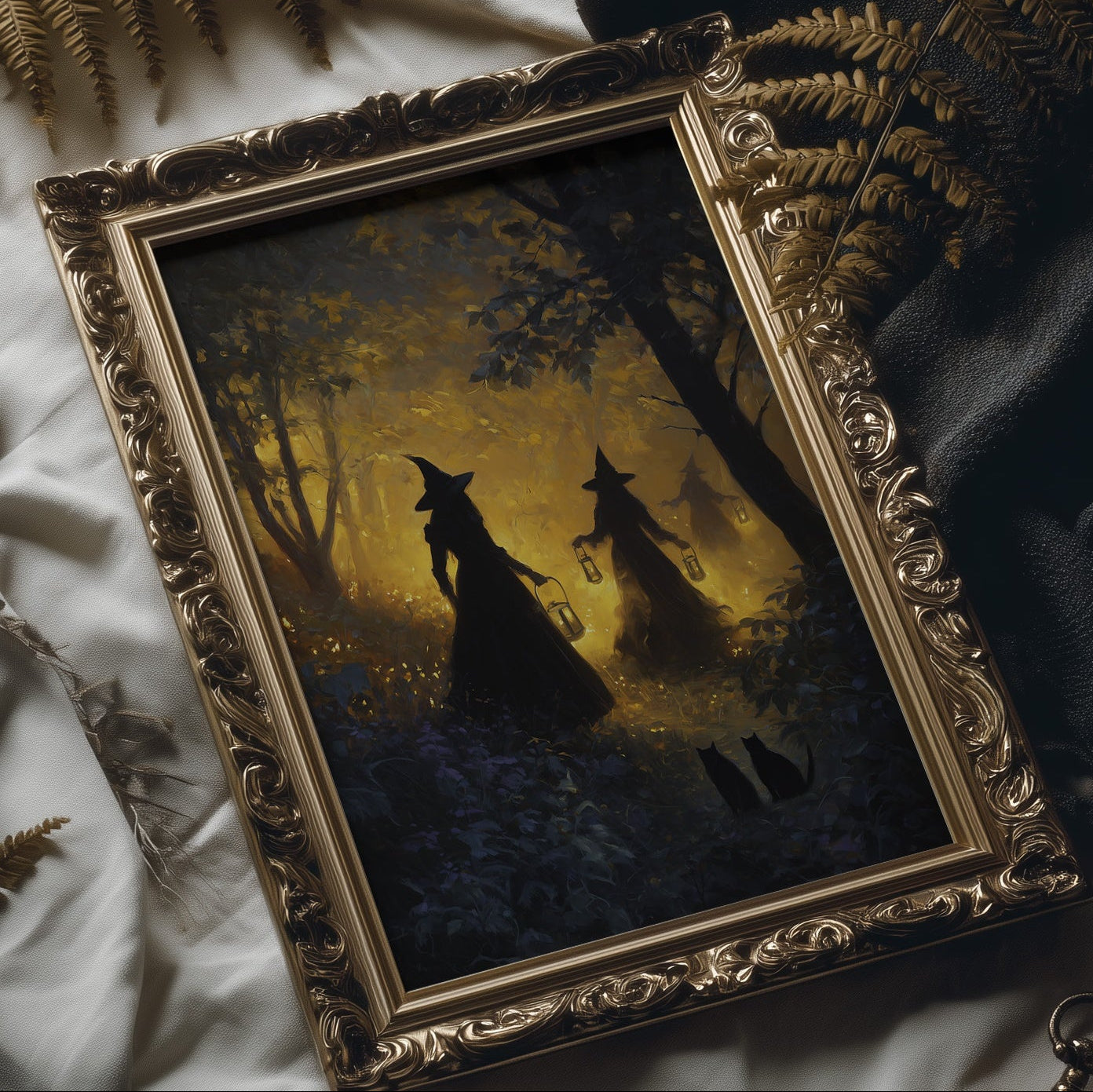 Witches Gather Under Amber Skies